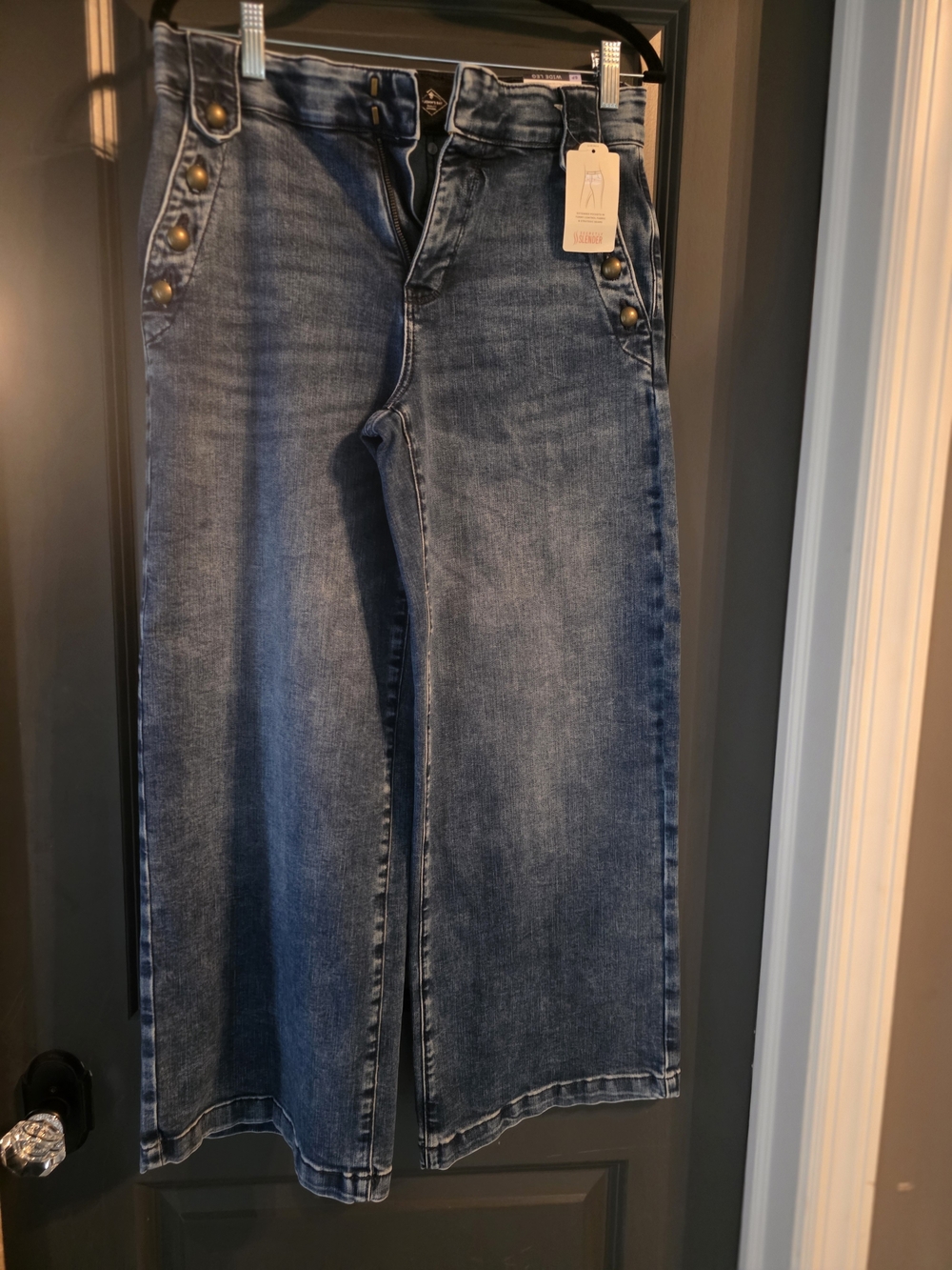 High-Rise Wide Leg Womenโs Jeans - Blue